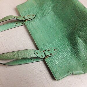 Kate Spade Lime Green Alligator Leather Purse Bag